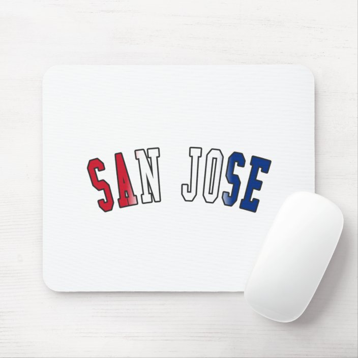 San Jose in Costa Rica National Flag Colors Mouse Pad