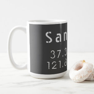 San Jose Latitude Longitude  Coffee Mug