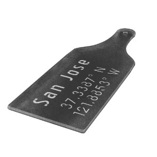 San Jose Latitude Longitude Cutting Board