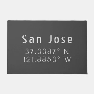 San Jose Latitude Longitude Doormat