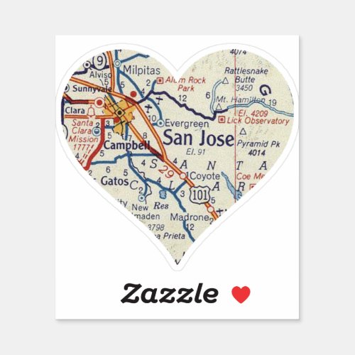 San Jose Map Sticker