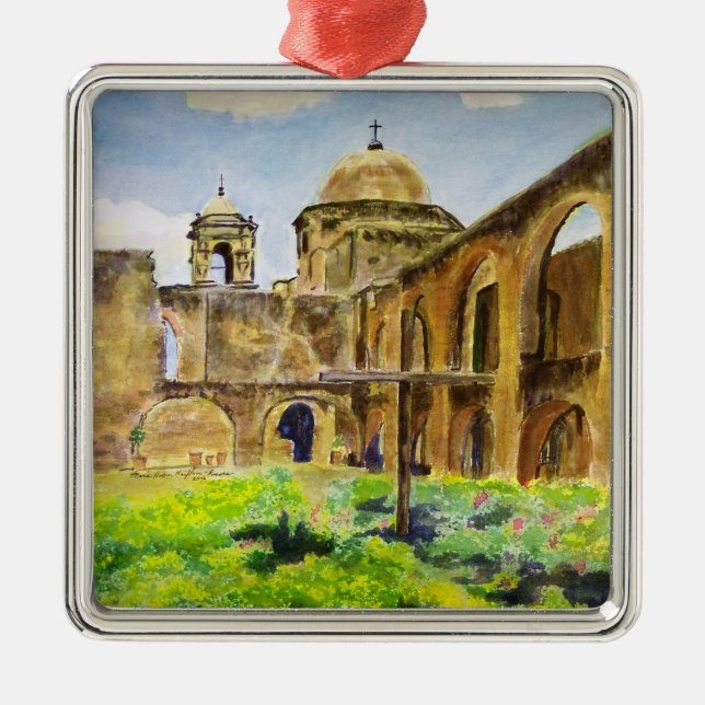 San Jose Mission in San Antonio, Texas Metal Ornament (Front)