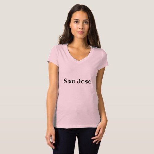 San Jose name of city in retro letters T_Shirt