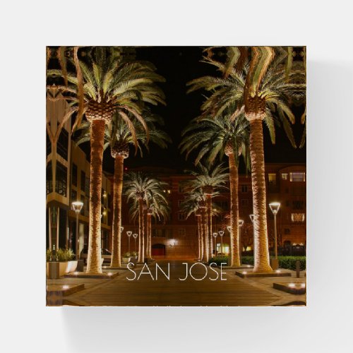 San Jose Palm Trees ID606 Paperweight