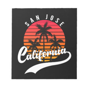 San Jose Retro Sunset Notepad