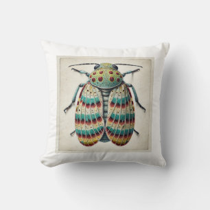 San Jose scale insect 140724IREF111 - Watercolor Throw Pillow