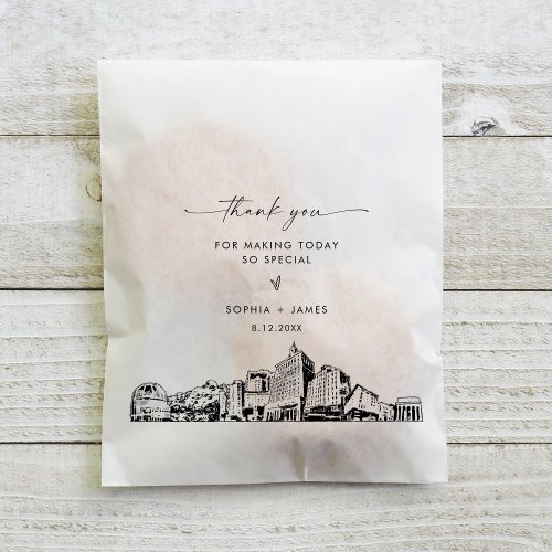 San Jose Skyline Wedding Thank You Favor Bags