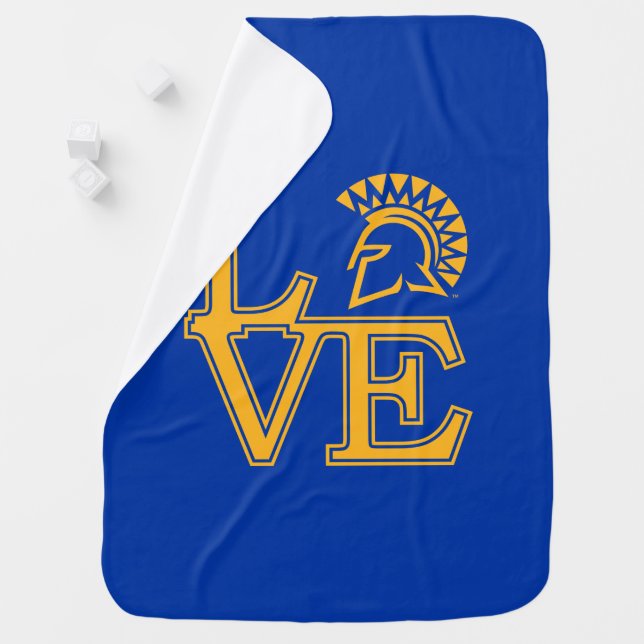 San Jose State Love Baby Blanket (In Situ)