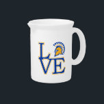 San Jose State Love Beverage Pitcher<br><div class="desc">Check out these San Jose State University designs! Show off your Spartan pride with these new University products. These make the perfect gifts for the SJSU student, alumni, family, friend or fan in your life. All of these Zazzle products are customizable with your name, class year, or club. Go Spartans!...</div>
