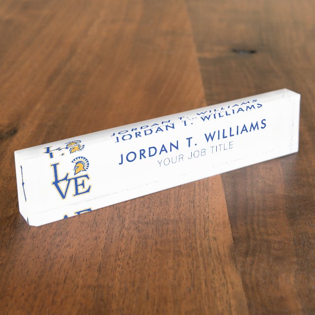 San Jose State Love Desk Name Plate (Side)