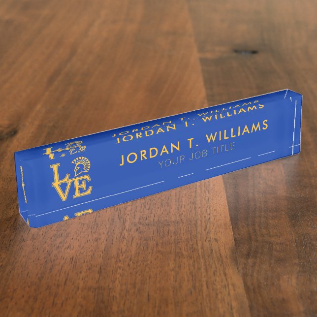 San Jose State Love Desk Name Plate (Side)