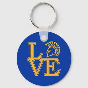 San Jose State Love Keychain