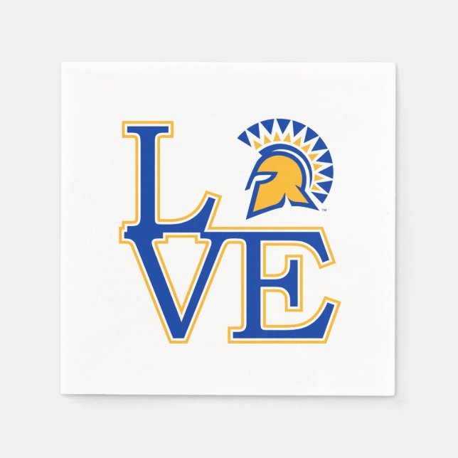 San Jose State Love Napkins (Front)