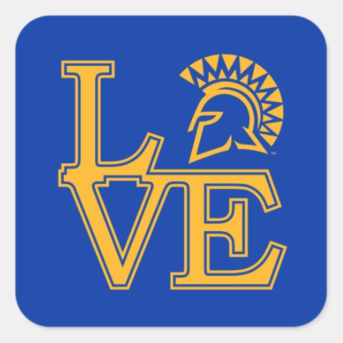 San Jose State Love Square Sticker