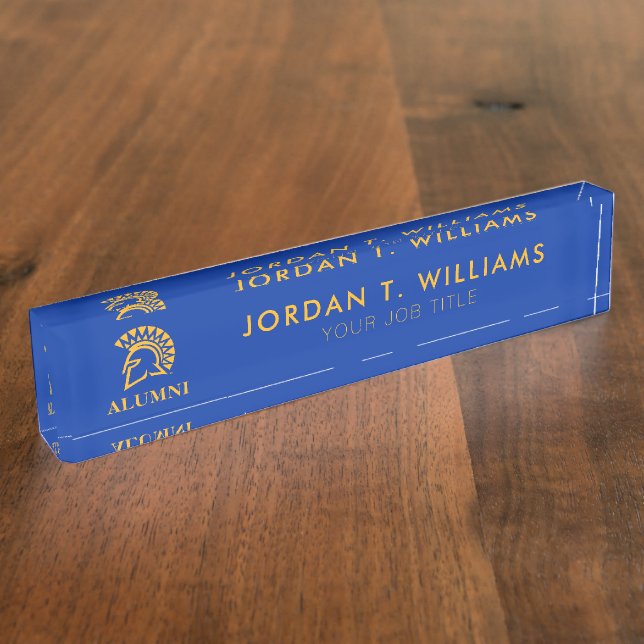 San Jose State Spartans Alumni Desk Name Plate (Side)