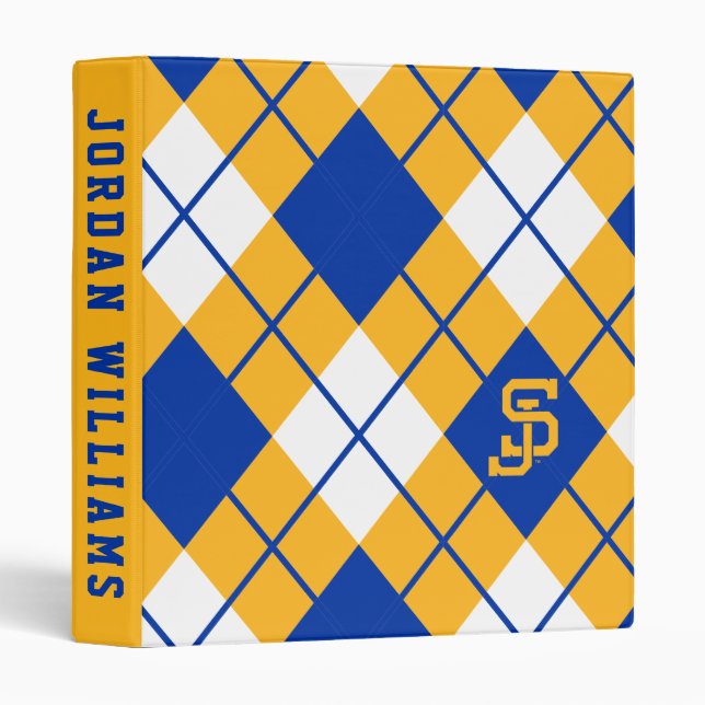 San Jose State Spartans argyle 3 Ring Binder (Front/Spine)