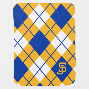 San Jose State Spartans argyle Baby Blanket