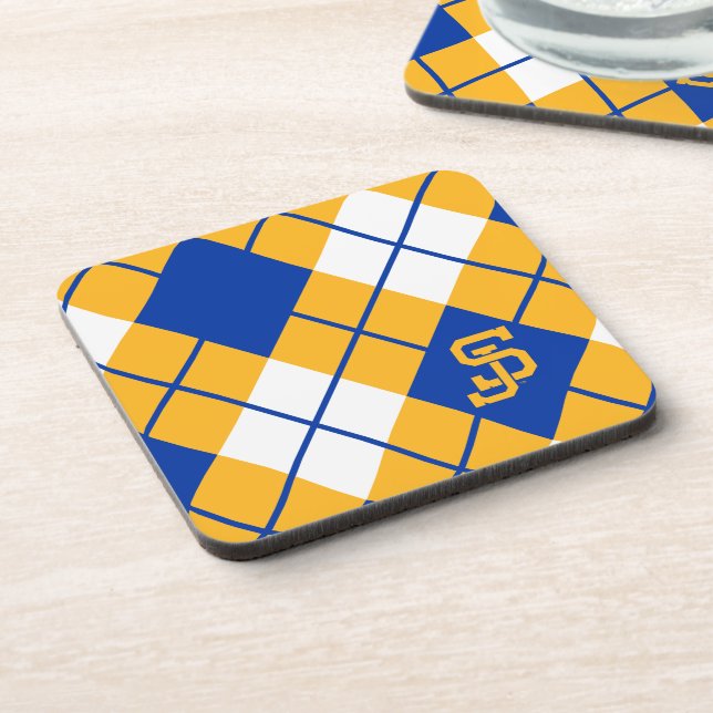 San Jose State Spartans argyle Beverage Coaster (Left Side)