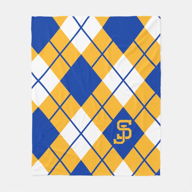 San Jose State Spartans argyle Fleece Blanket (Front)