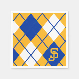 San Jose State Spartans argyle Napkins