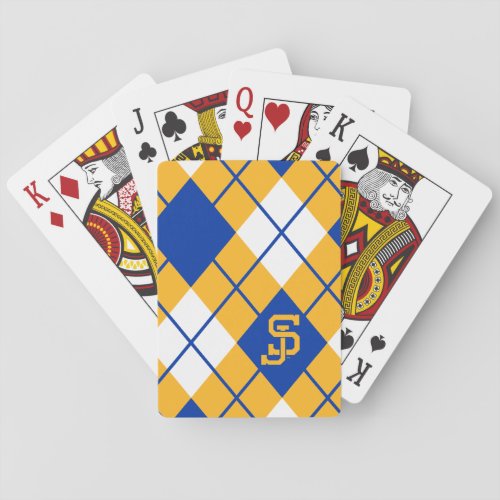 San Jose State Spartans argyle Playing Cards