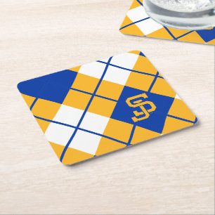 San Jose State Spartans argyle Square Paper Coaster