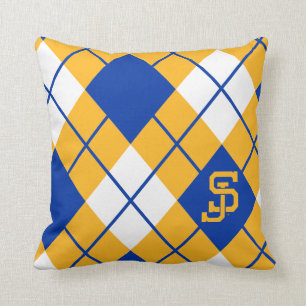 San Jose State Spartans argyle Throw Pillow