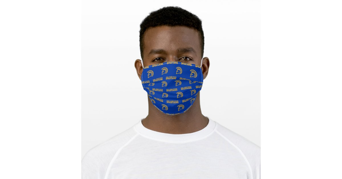 San Jose State Spartans Blue Pattern Adult Cloth Face Mask ...