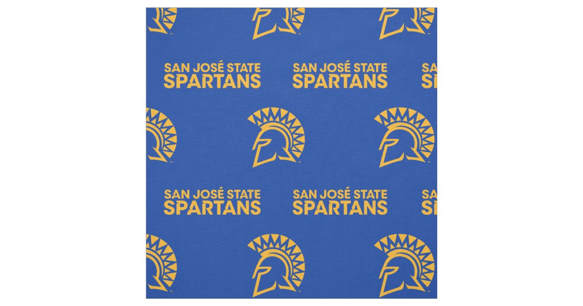 San Jose State Spartans Blue Pattern Fabric | Zazzle San Jose State Spartans Blue Pattern Fabric