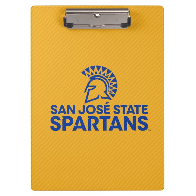 San Jose State Spartans Carbon Fiber Pattern Clipboard (Front)