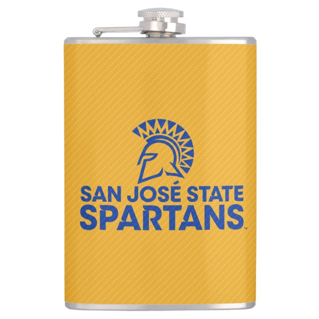 San Jose State Spartans Carbon Fiber Pattern Flask (Front)
