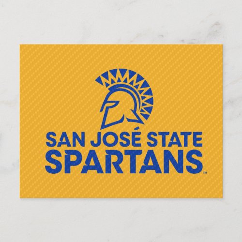 San Jose State Spartans Carbon Fiber Pattern Invitation Postcard