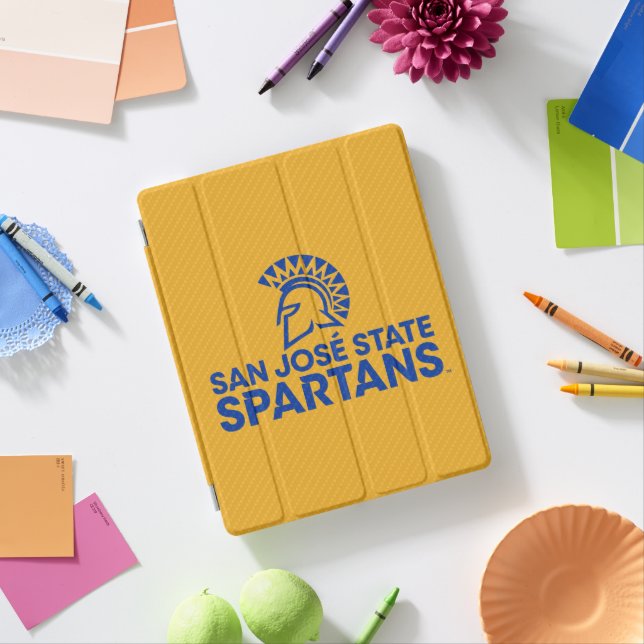 San Jose State Spartans Carbon Fiber Pattern iPad Smart Cover (In Situ)