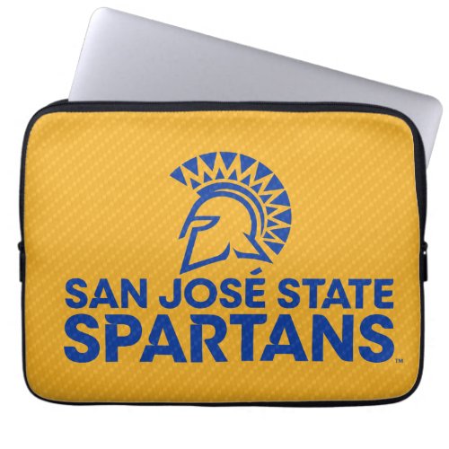 San Jose State Spartans Carbon Fiber Pattern Laptop Sleeve