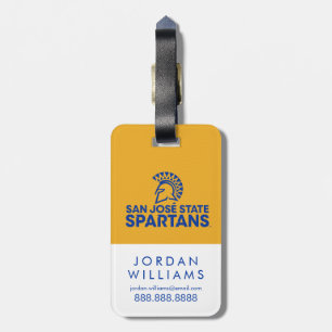 San Jose State Spartans Carbon Fiber Pattern Luggage Tag