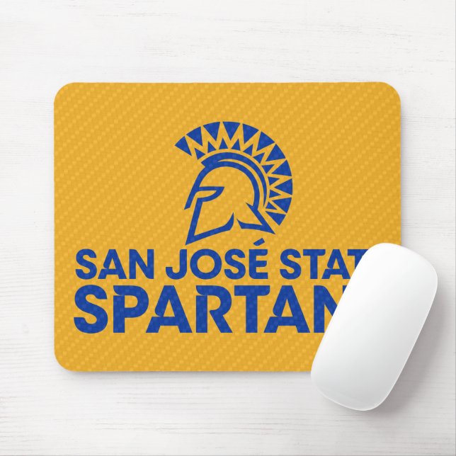 San Jose State Spartans Carbon Fiber Pattern Mouse Pad (With Mouse)