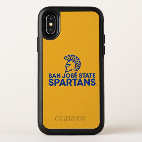 San Jose State Spartans Carbon Fiber Pattern OtterBox Symmetry iPhone XS Case