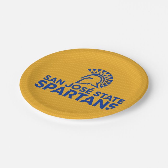 San Jose State Spartans Carbon Fiber Pattern Paper Plates (Angled)