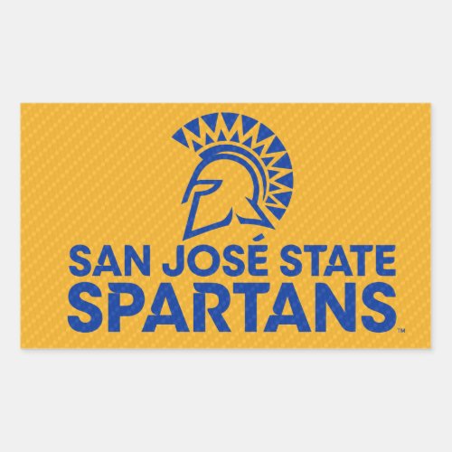 San Jose State Spartans Carbon Fiber Pattern Rectangular Sticker