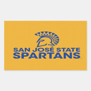 San Jose State Spartans Carbon Fiber Pattern Rectangular Sticker