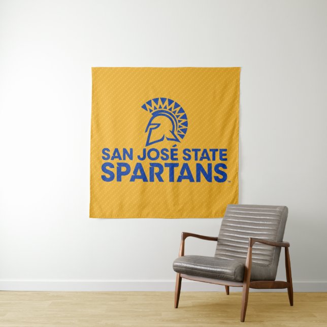 San Jose State Spartans Carbon Fiber Pattern Tapestry (In Situ)