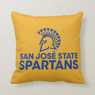 San Jose State Spartans Carbon Fiber Pattern Throw Pillow