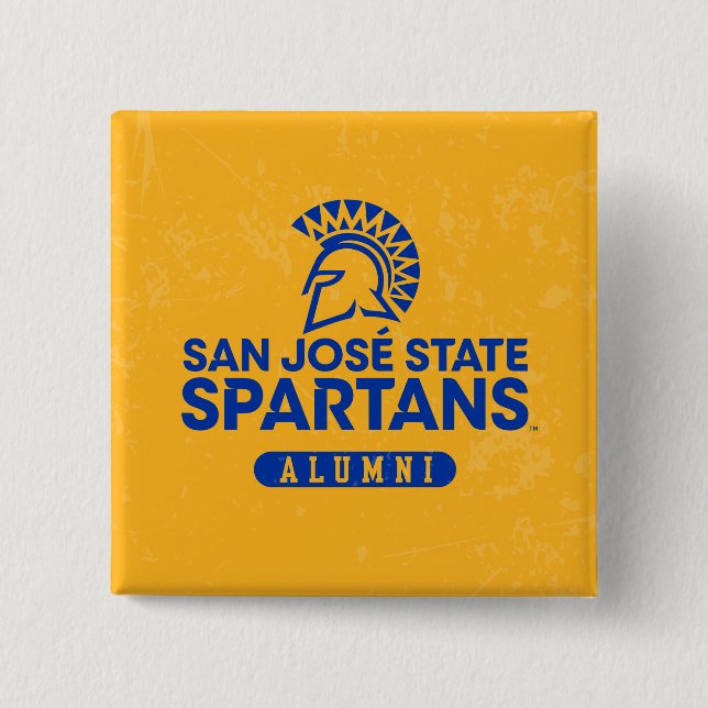 San Jose State Spartans Distressed Button (Front)