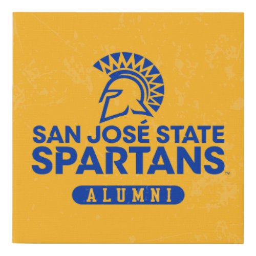 San Jose State Spartans Distressed Faux Canvas Print