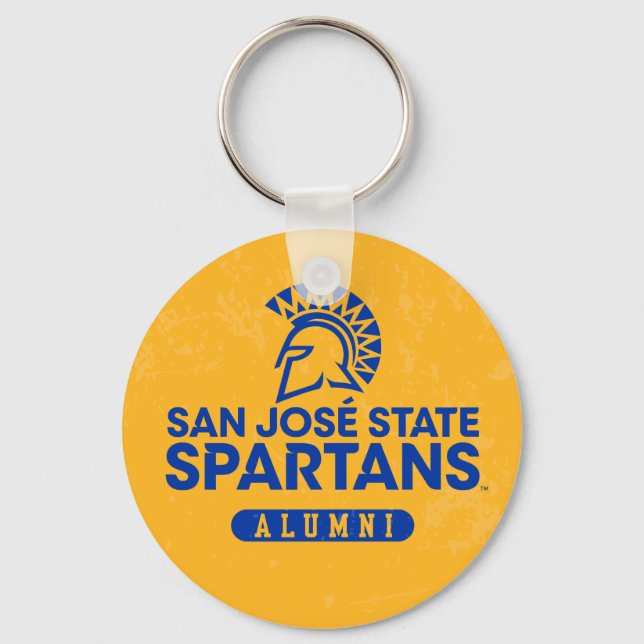 San Jose State Spartans Distressed Keychain (Front)