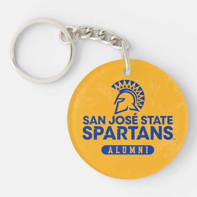 San Jose State Spartans Distressed Keychain (Front)