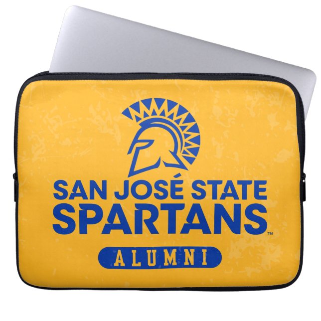 San Jose State Spartans Distressed Laptop Sleeve (Front)