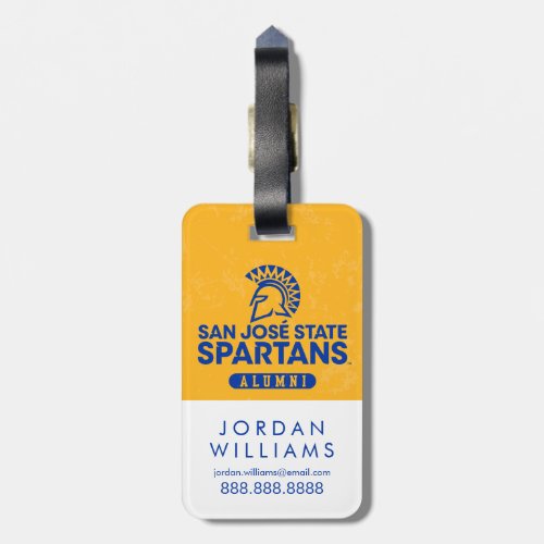 San Jose State Spartans Distressed Luggage Tag