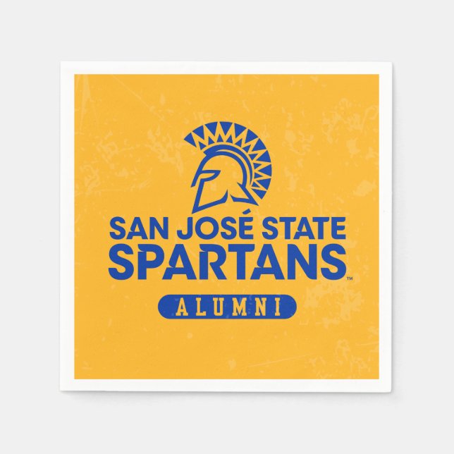 San Jose State Spartans Distressed Napkins (Front)