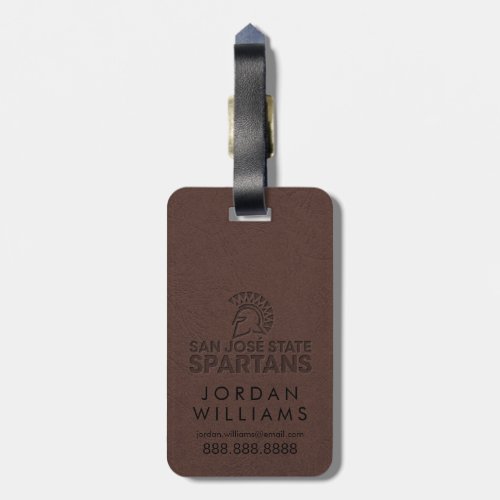 San Jose State Spartans Leather Luggage Tag